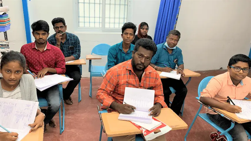 Students Learning English Grammer Basics